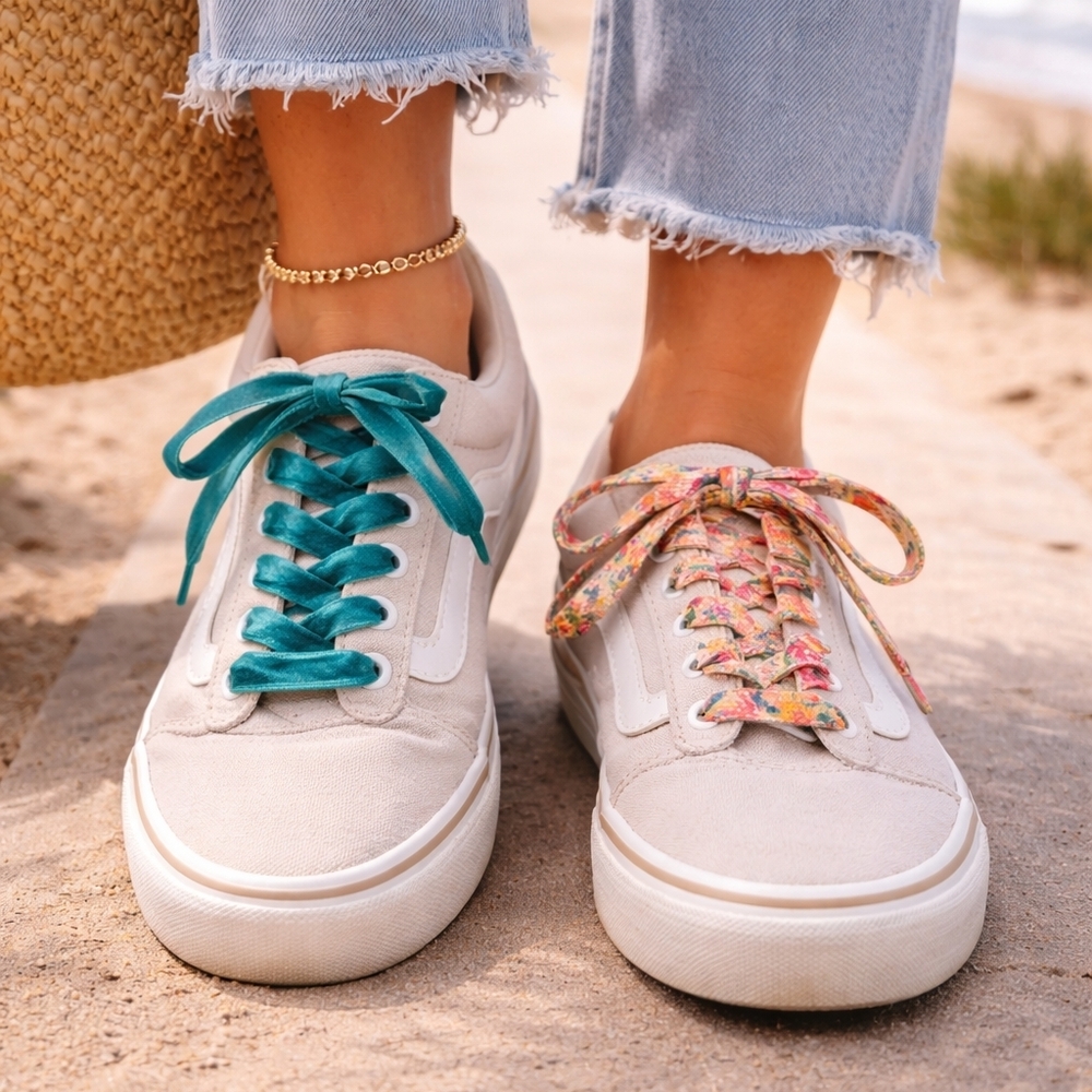 VANS Cream Canvas Old Skool Sneakers 8 Lace Up Low Top Casual Skater *Flaws*